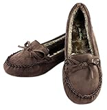 Enimay Women's Lounge House Mocassin Slippers Fuzzy Faux Fur Lined Interior
