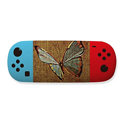 Étui en lin avec motif papillon raffiné et broderies artisanales haut de gamme