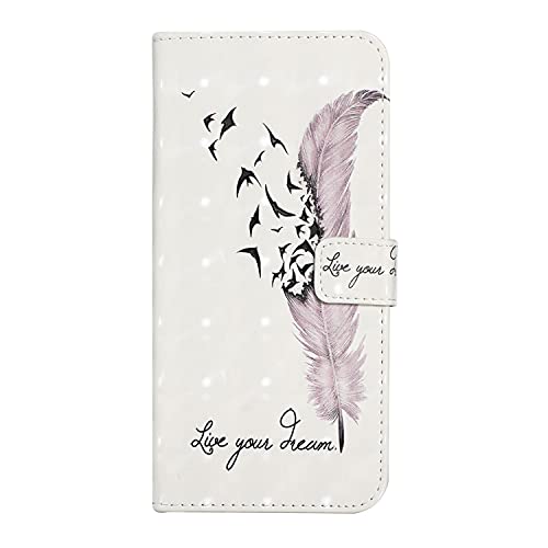 Funda compatible con Samsung Galaxy A12/A12 Nacho/M12 3D Funda de piel pintada Billetera delgada titular tarjeta de crédito Atril protectora de piel sintética duradera con tapa tipo libro Cover