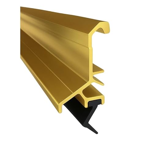 Exitex Gold Exeplex Rain Deflector 914Mm 36" Concealed Fix – Aluminium Door Draught Excluder And Weather Bar With Fixings Included (Gold)