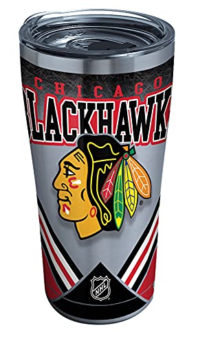 Tervis Triple Walled NHL Chicago Blackhawks Insulated Tumbler Cup Keeps Drinks Cold & Hot, 20oz - Stainless Steel, Ice