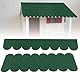 CEWROM Dachpappe für Vogelhaus Selbstklebend Dachpappe Wasserdicht Mini Dachschindeln 32pcs für Vogelhaus Nistkasten Hasenstall Insektenhotel Hundehütte Briefkastendächer (Grün)