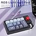 Zyyini 12 Keys Wired Mechanical Number Pad, RGB 12 Backlight Fully Programmable Macro OSU Keypad with Joystick Roller Type C Hot Swappable Work/Gaming Mode for PC Laptop Game (Black)