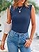 PRETTYGARDEN Women's Ribbed Tank Tops 2025 Summer Cap Sleeve Slim Fitted Knit Basic Casual Tee Shirts Trendy Fashion Clothes (Grey Blue,Medium)