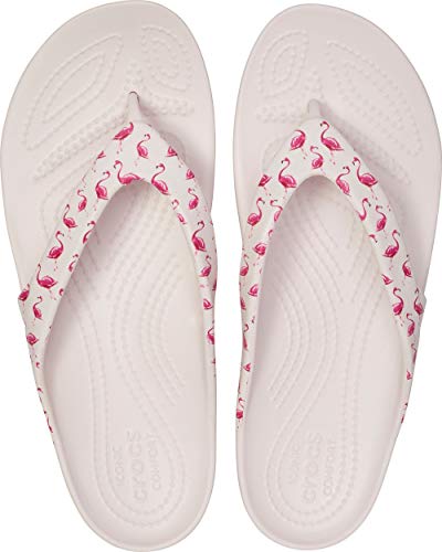 Image of Crocs Womens Casual Wear Slip On Flip Flops (Baby Pink 4)