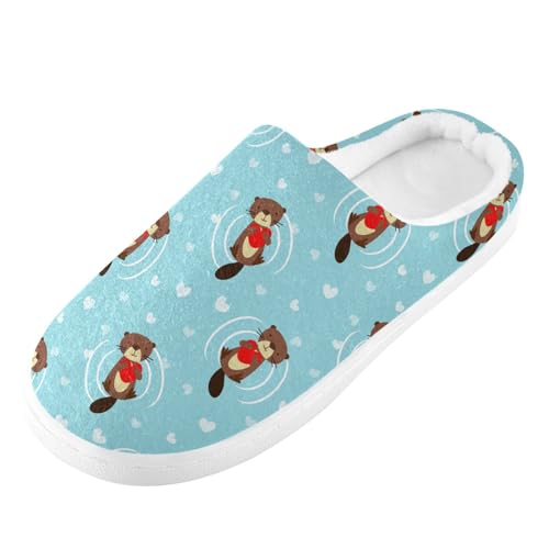 Women's and Men's Fuzzy House Slippers Cozy Memory Foam Slippers Indoor Outdoor Warm Nonslip Family Slippers2