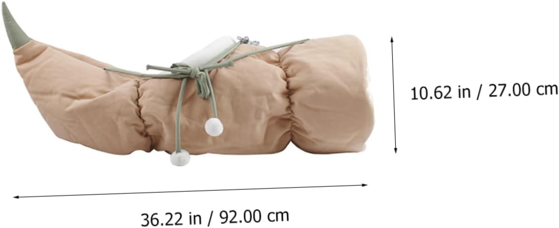 1pc Folding Cat Tunnel and Hanging Bed for Indoor Play Lotus Root Design Random Cat Nest Toy for Fun and Comfort