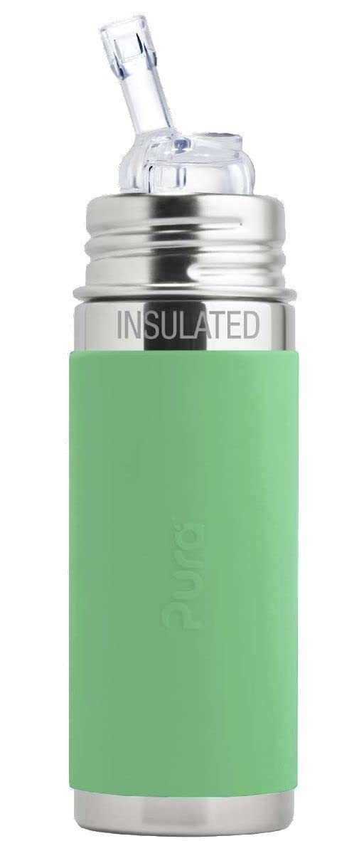 Skalierbare Thermosflasche aus Edelstahl mit Strohhalm, 260 ml