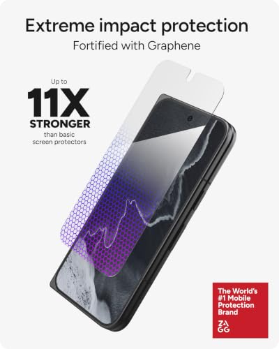 Image of ZAGG XTR5 Google Pixel 11 Pro Fold Screen Protector (Front Screen Only) | 11x Stronger Impact Protection, Sleep Better Eyesafe Blue Light Filter, Anti-Reflective, InvisibleShield, Easy Installation