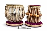 Tabla Set, Basic Tabla Drums Set, Steel Bayan, Dayan with Hammer, Cushions and Cover - Perfect Tablas for Students and Beginners on Budget (PDI-IB)
