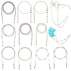 10 Stuks Lenzenvloeistof Houder Ketting Lanyard Ketting Zonnebril Bril Kettingen Brillen Houder Kralen Lenzenvloeistof…