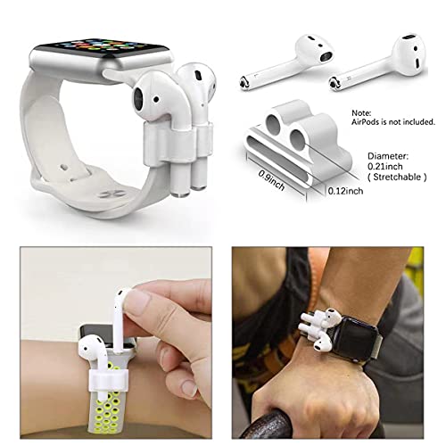 Toluohu Airpods Case, 12 In 1 Silicone Airpods 1&2 Accessories Set Protective Cover, Skin For Apple Airpods Charging Case, Watch Band/Airpods Tips/Strap/Holder/Ear Hooks/Keychain/Carrying Box(Black) #TOP3