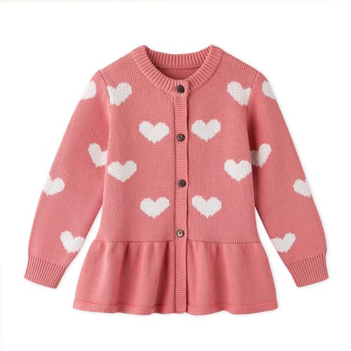 Image of Simplee kids Baby Girl Thin Sweater Solid White Pink Cardigans for Toddler 0-3Years