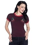 Satin Rote Kirsche Motive nach Vorne