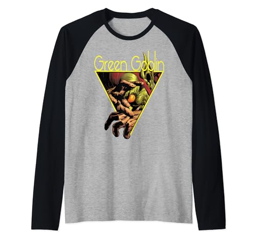 T-shirt Marvel Green Goblin raglan respirant et confortable à manches contrastées pour homme