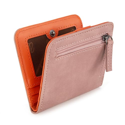 Image of Montana West X Wrangler Womens Wallet Small Pink Mini Wallet Card Cases Money Organizer for Female Ladies with Rfid Lining and A Coin Purse