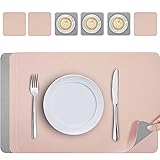 【Breites Anwendungsspektrum】platzset lederoptik hochwertige Tischsets, schön und sauber, mit dem Charme des Alters, tischuntersetzer wird eine hervorragende Ergänzung zu Ihrer Heimdekoration sein, tischset eignet sich für jeden Anlass, wie Küche, Esstisch, Restaurant , Büro, Arbeitszimmer, Café,Hotels und Geschäftsbüros usw.