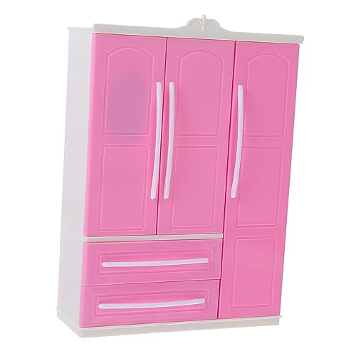 Kisangel Mini Doll House Wardrobe 1pc Doll Closet Decor Sturdy Miniature Furniture Accessory