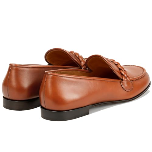 Image of MOOMMO Women Comfortable Suede Loafer Flats Round Closed Toe Slip On Penny Loafers Knitted Strap Oxford Loafer Shoes for Office Ladies Work Daily Casual Club Driver Flats Spring Elegant 4-11 M US