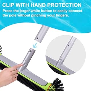 Sepetrel Pool Brush Head for Cleaning Walls,Heavy Duty Inground/Above Ground Swimming Pool Round Scrub Brushes with Premium Strong Bristle & Reinforced Aluminium Back