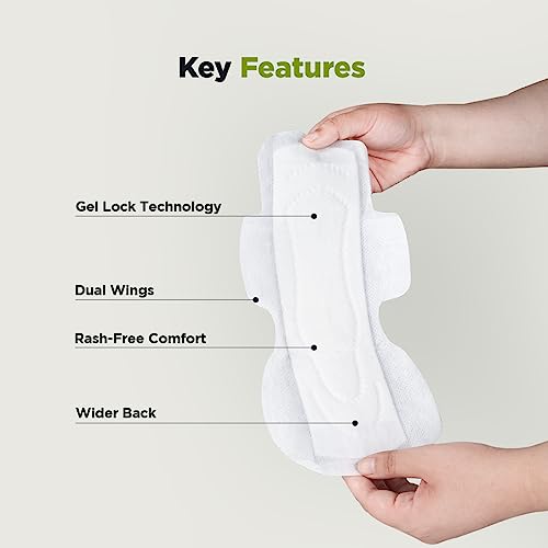 Image of PEESAFE Ultra Thin Sanitary Pads For Women | XXL | 2 Pads For Rash Free Periods | Cottony Soft Sanitary Napkins For Ultra Comfort | Dual Wings | Toxin Free | Extra Long | Unscented