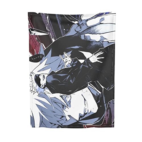 呪術廻戦 五条悟 ブランケット 毛布 ひざ掛け ハーフケット 膝掛け 肩掛け ベビーブランケット 冷房対策 コンパクト 洗える 軽量 おしゃれ かわいい キッズ ベビー アウトドア 101×76cm B6