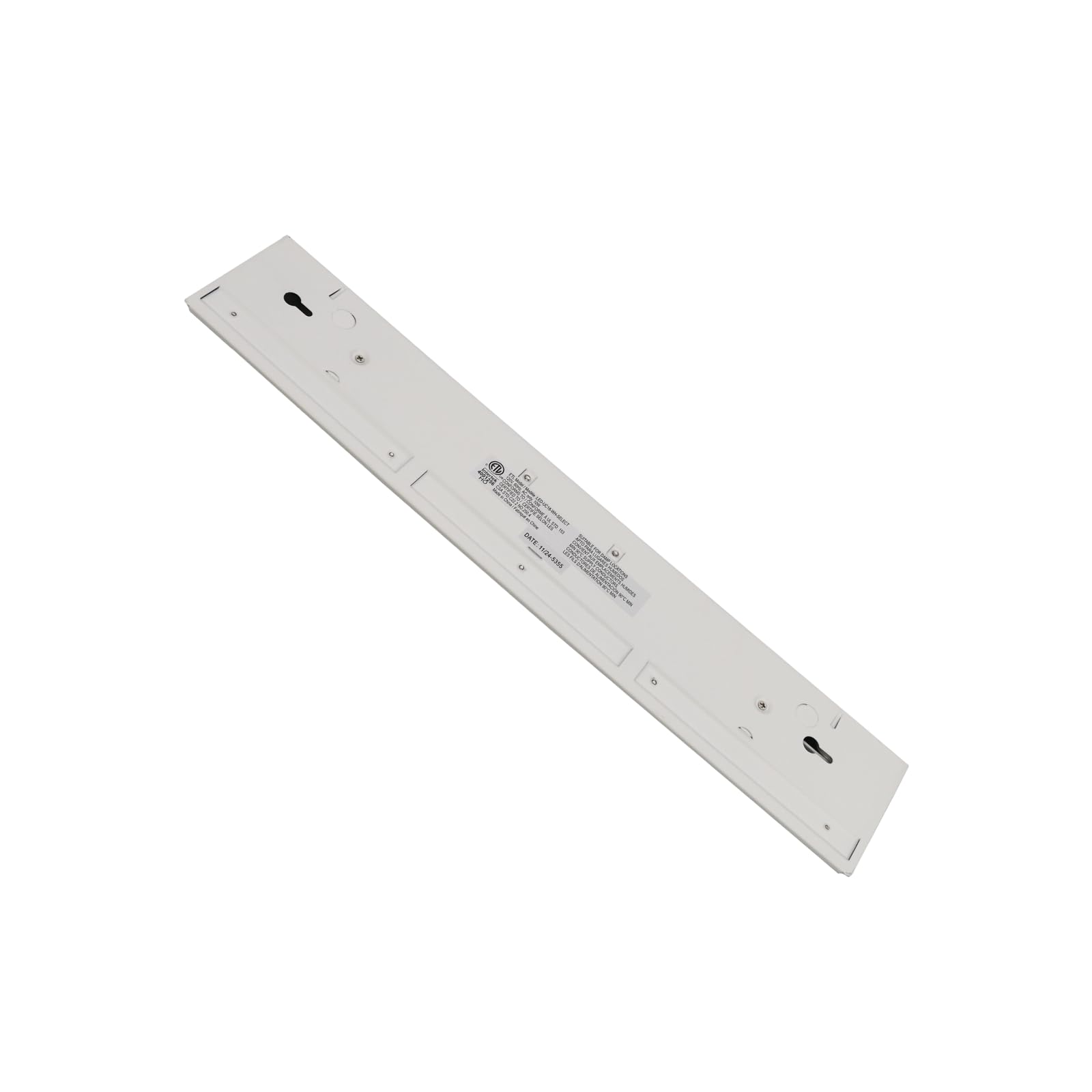 Lampe LED à intensité variable sous armoire, installation câblée de 45,7 cm uniquement, couleur sélectionnable, blanc doux (3000 K)/blanc vif (4000 K)/blanc lumière du jour (5000 K