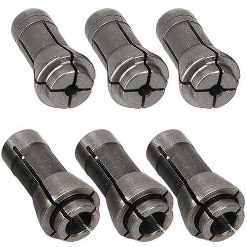6 Pack Die Grinder Collet, Grinding Machine Clamping Collet Adapter 1/4