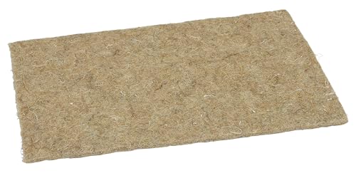 Kerbl Pet Tappeto per roditori, rivestimento per gabbia, tappetino per gabbia, 25x40x1 cm, canapa, roditori, commestibile, traspirante, compostabile, prodotto in Germania