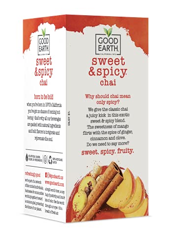 Good Earth Sweet & Spicy, Chai Black Tea, 18 Tea Bags (Pack Of 6) #TOP3