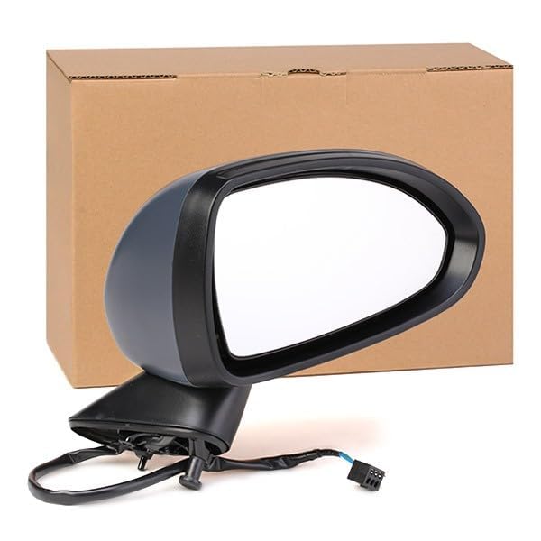 Specchietto Retrovisore Esterno Sinistro VAN WEZEL 1510801 | Specchio Completo Convesso Nero Per Dacia Sandero III E Jogger I