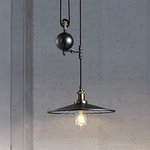 Lámpara colgante de polea industrial E27 para isla de cocina 5