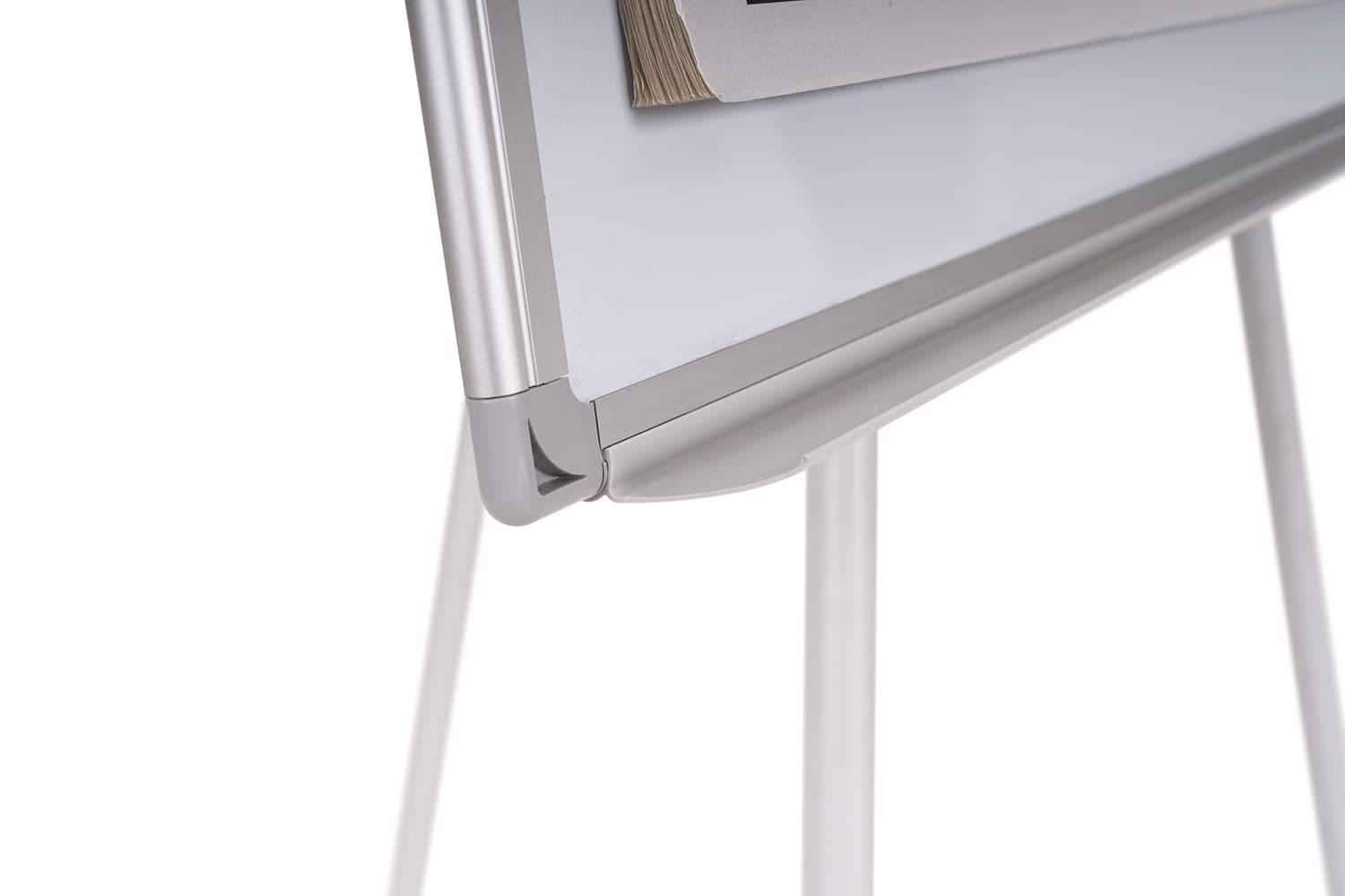 Lavagna Portablocco Magnetico Grigia, Lavagna A Fogli Mobili Treppiede Economico, Cornice in Aluminio Anodizzato, Dimensioni Pannello Euro - 700 x 1000 mm