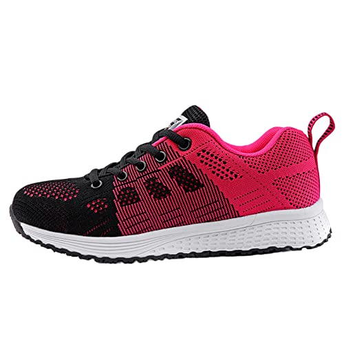 Genérico Zapatillas Sin Cordones Mujer Womens Trainers Zapatos Deportivos Informales de Malla para Exteriores para Mujer, Zapatos Inferiores Suaves Zapatillas Deportivas Mujer Bambas (Hot Pink, 37)
