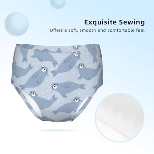 Cute Seal Arctic Animals Girls' Underwear Soft Cotton Little Girls Panties Comfort Briefs3
