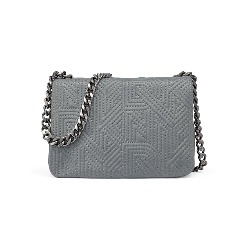 DKNY Desiree Bolsa transversal grande, Cinza escuro, One Size