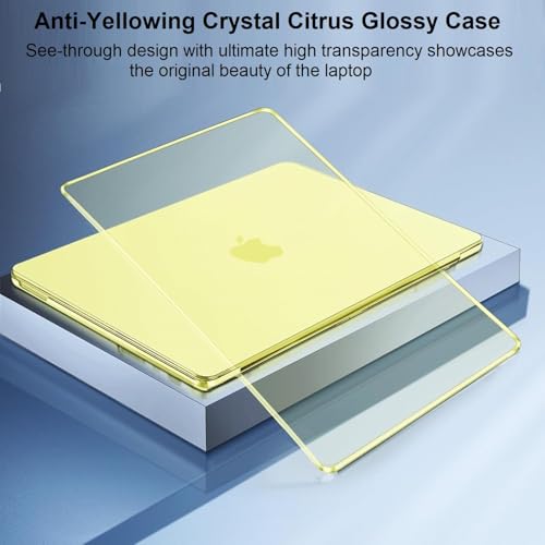 Image of Midkart Compatible with MacBook Neo Case 13 inch 2026 Release Model A3404 with A18 Pro Chip Hard Shell Case Cover with Keyguard and Dustplugs, Crystal Citrus