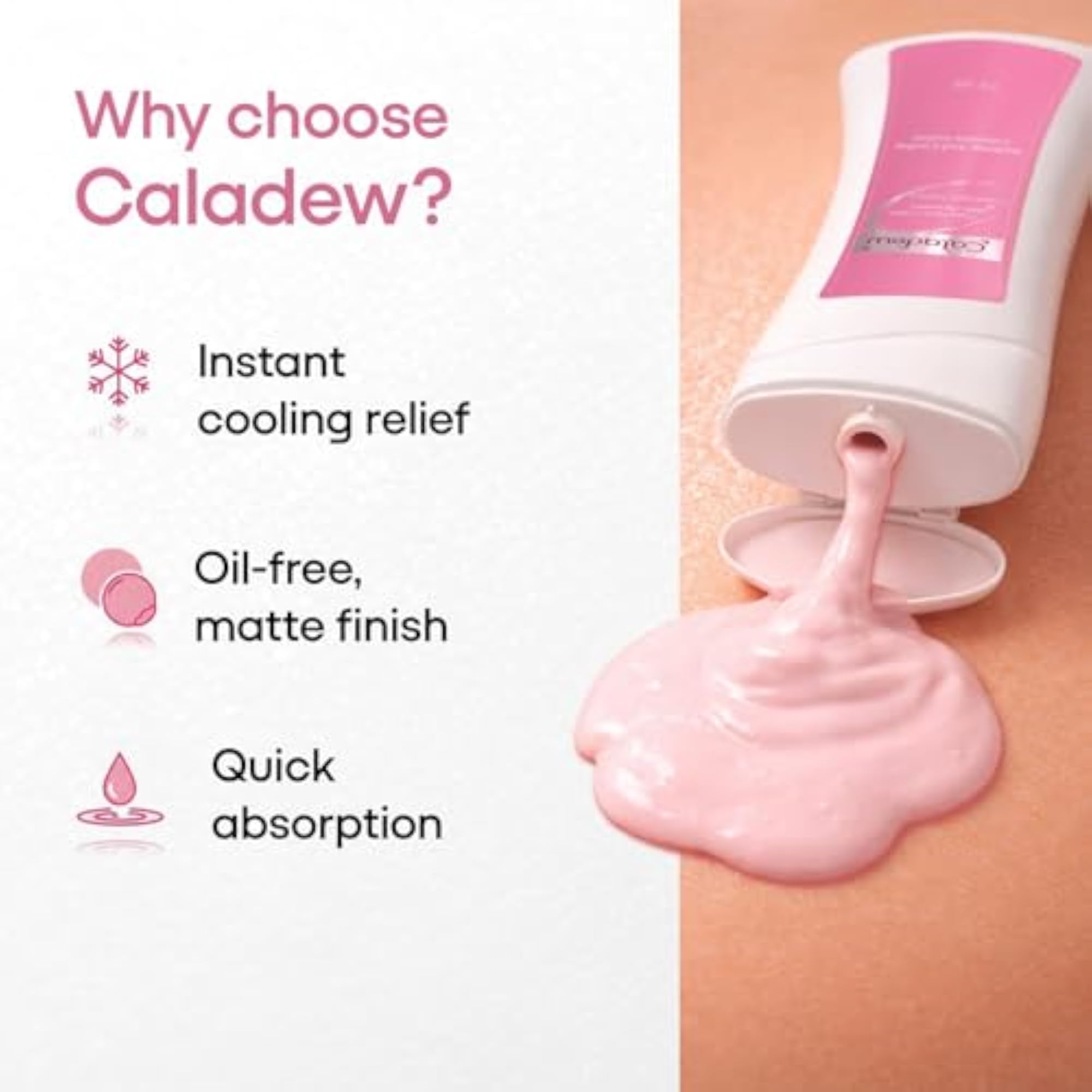 Caladew Calamine Lotion with Aloe Vera and Cucumber Extract, 75ml