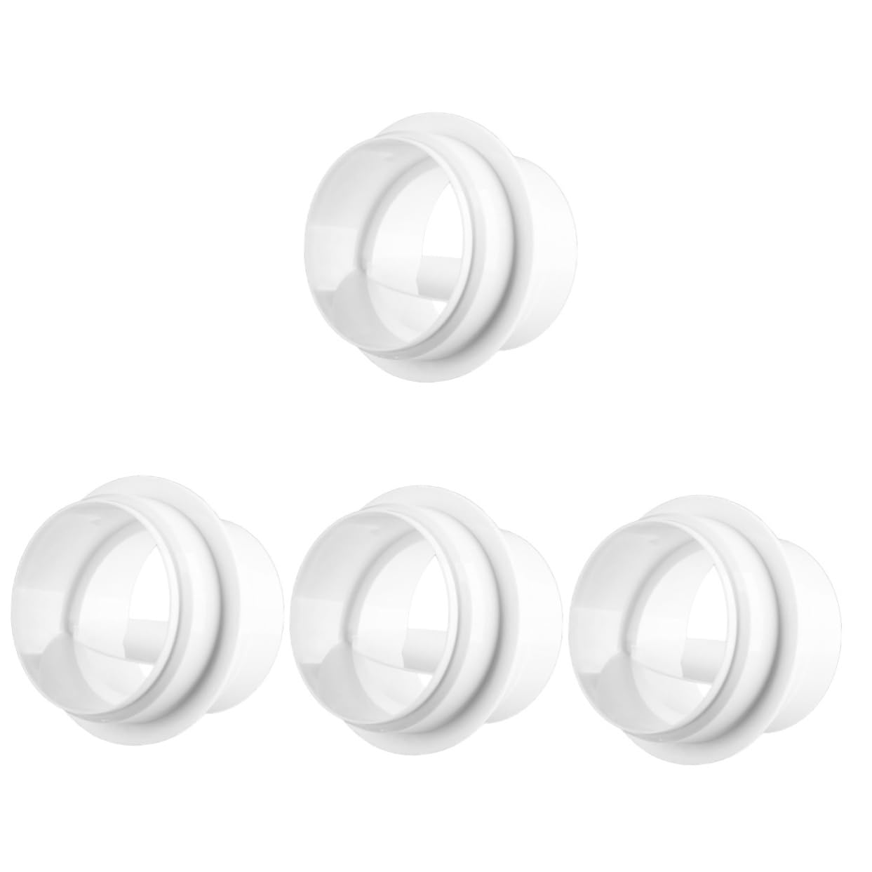 SHINEOFI 4 Stück Duct Connector für Luftventilation Rückschlagventil für Abluftschläuche Einfache Installation Material Langlebig Kompatibel mit Heizungs und Kühlanlagen