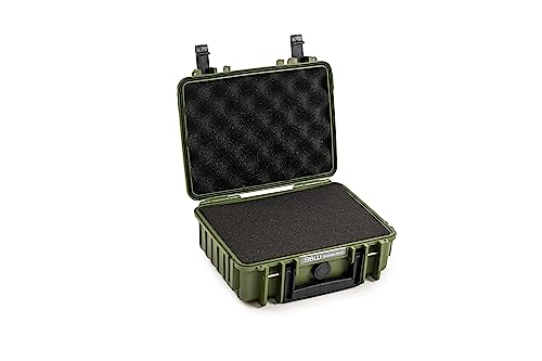 Mallette B&W Type 1000 vert avec mousse de protection intérieure