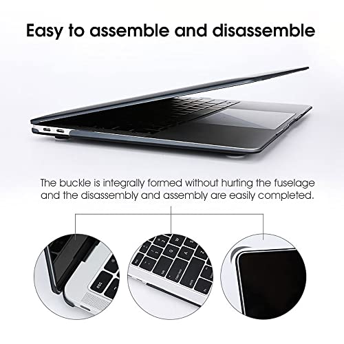 Image of ZORBES Laptop Case Cover for MacBook Air 13.3 Inch M1 A2337 A2179 A1932 13 Inch Hard Shell Case Cover for Apple Release 2020 2019 2018 Mac Book Air Plastic Waterproof Scratch-Resistant Black