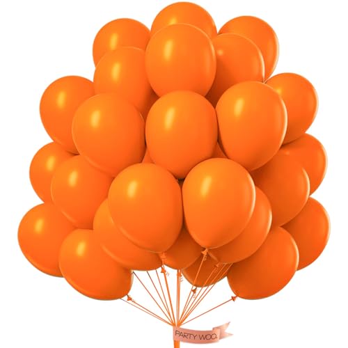 Image of PartyWoo Orange Balloons 50pcs Fall Latex Helium Balloons 12 Inch | Birthday Baby Shower Graduation Fall Tangerine Little Cutie Tropical Sunshine Theme Party Decorations Orange-Y9