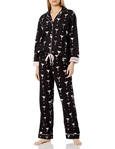 PJ Salvage Women's Pajama Set, Black, S