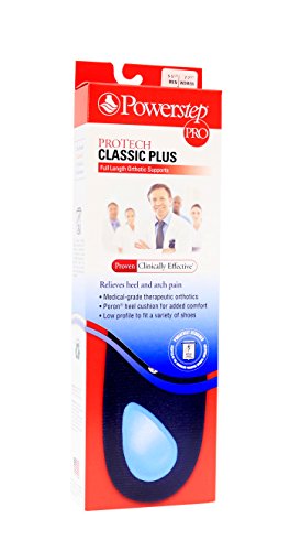 Powerstep Protech Classic Plus Pro Insoles, Men's Size 5 - 5 1/2, Women