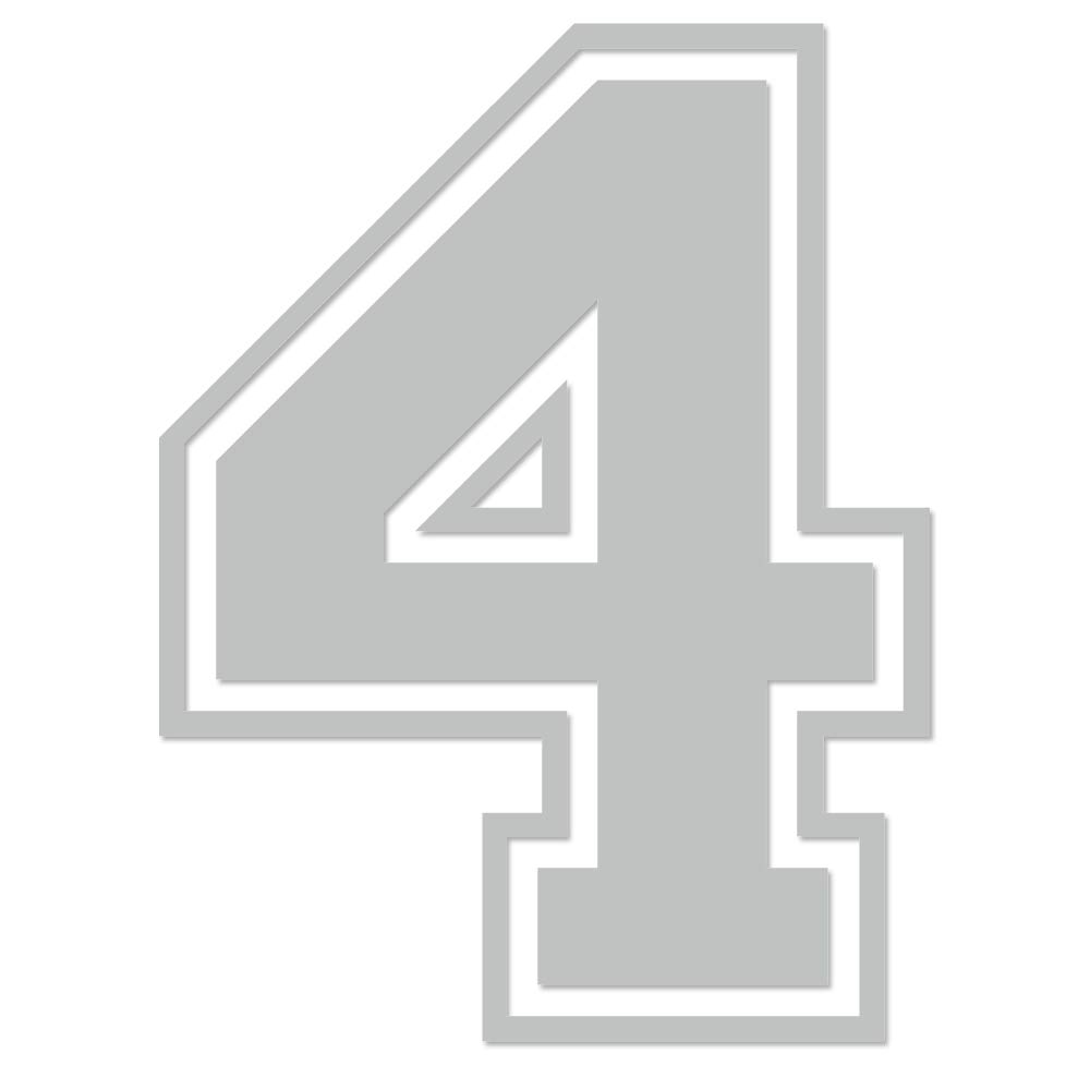 Amazon.com: Applicable Pun Varsity Number 4 - Vinyl Decal