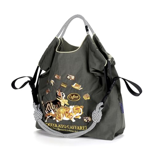 Image of Ball&Chain Women Embroidery Shoulder Handbag Nylon Pockets Bag Ladies Crossbody Purse Fashion Tote Handle Satchel,15x16 in (Dark Grey, Small)
