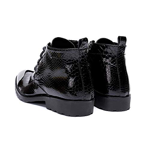 Feito à mão Botas masculinas de cano alto com zíper e bico de aço para homens Show Office Club para