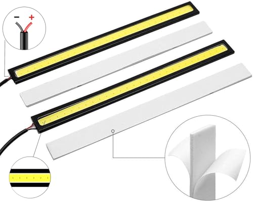 Image of CarFrill 4Pieces Daytime Running Lights DRL Led Strip for Cars Waterproof COB Lights Truck Boat Bike Universal 17CM 12V Driving Lighting