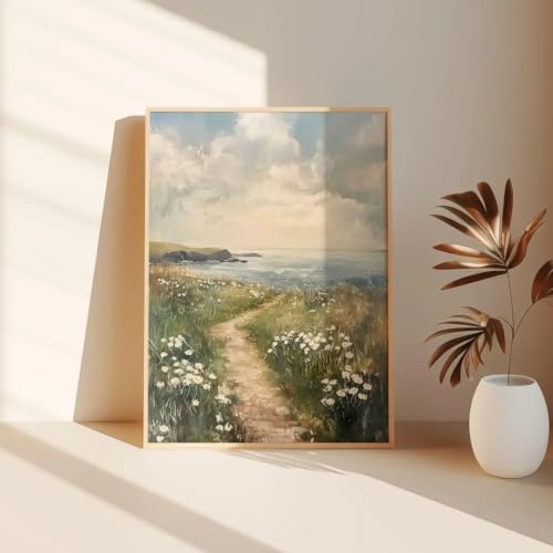 Cuadro de flores silvestres para decorar salón amplio sin recargar 2