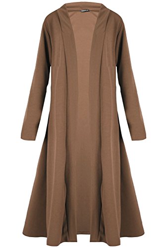 Women's Open Front Floaty Waterfall Long Sleeve Baggy Maxi Cardigan